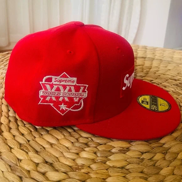 Supreme X New Era - Supreme Championship Box Logo Fitted Hat - 7 1/2 - Picture 3 of 6